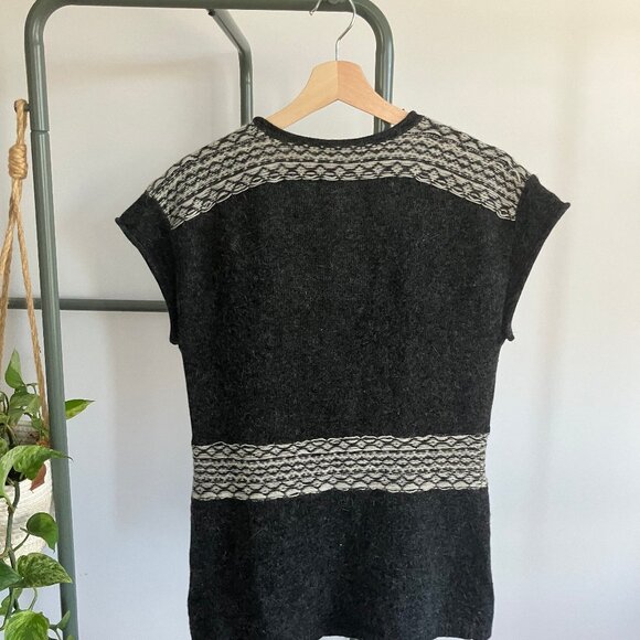 Grey and white topshop angora-blend belted vest (EU size 40 / US size 12) - Picture 7 of 12